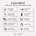 Contenuti inclusi nel quiz dello sposo Lo conosci davvero per addio al nubilato